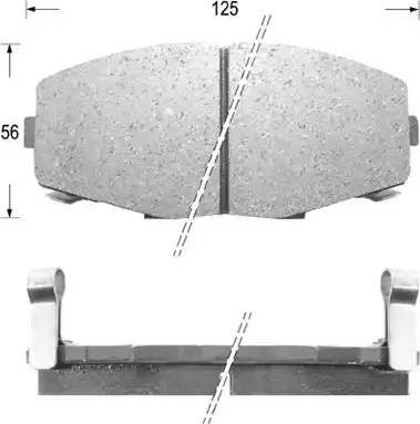 Kaishin D2060 - Brake Pad Set, disc brake www.autospares.lv