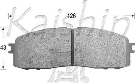 Kaishin D2062 - Brake Pad Set, disc brake www.autospares.lv