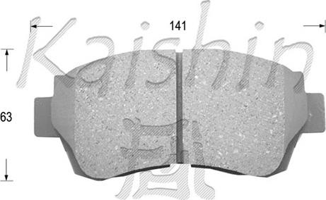 Kaishin D2088 - Brake Pad Set, disc brake www.autospares.lv