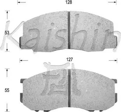 Kaishin D2026 - Brake Pad Set, disc brake www.autospares.lv