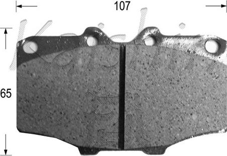 Kaishin D2020 - Brake Pad Set, disc brake www.autospares.lv