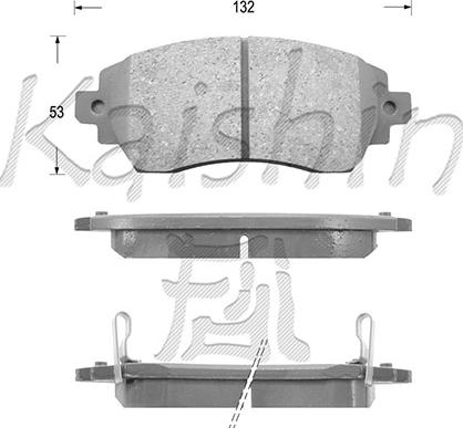 Kaishin D2194 - Тормозные колодки, дисковые, комплект www.autospares.lv