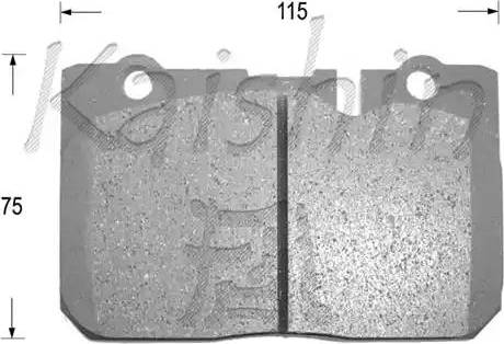 Kaishin D2154 - Тормозные колодки, дисковые, комплект www.autospares.lv