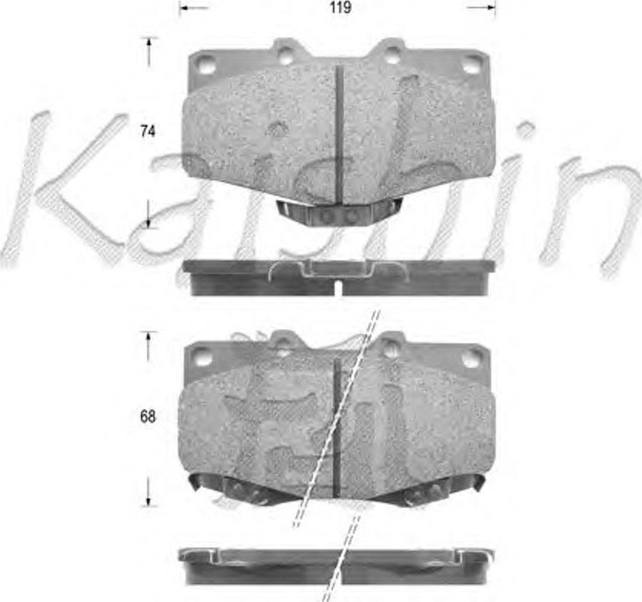 Kaishin D2160 - Bremžu uzliku kompl., Disku bremzes www.autospares.lv