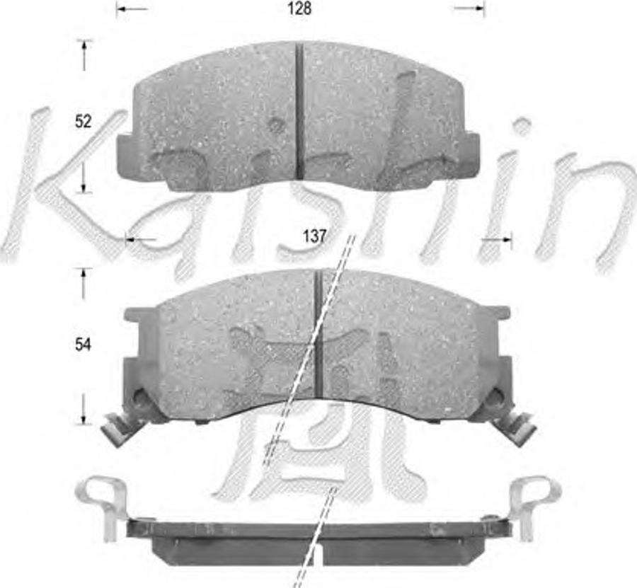 Kaishin D2106 - Brake Pad Set, disc brake www.autospares.lv