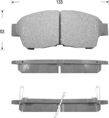 Kaishin D2118 - Brake Pad Set, disc brake www.autospares.lv