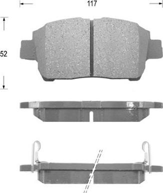 Kaishin D2183 - Тормозные колодки, дисковые, комплект www.autospares.lv