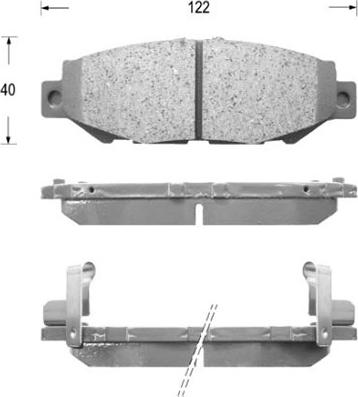 Kaishin D2125M - Brake Pad Set, disc brake www.autospares.lv