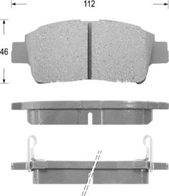 Pemebla JAPPA-281AF - Тормозные колодки, дисковые, комплект www.autospares.lv