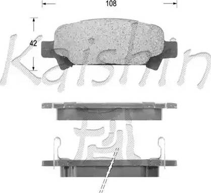 Kaishin D7069 - Brake Pad Set, disc brake www.autospares.lv