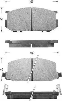 Kaishin D7005 - Brake Pad Set, disc brake www.autospares.lv