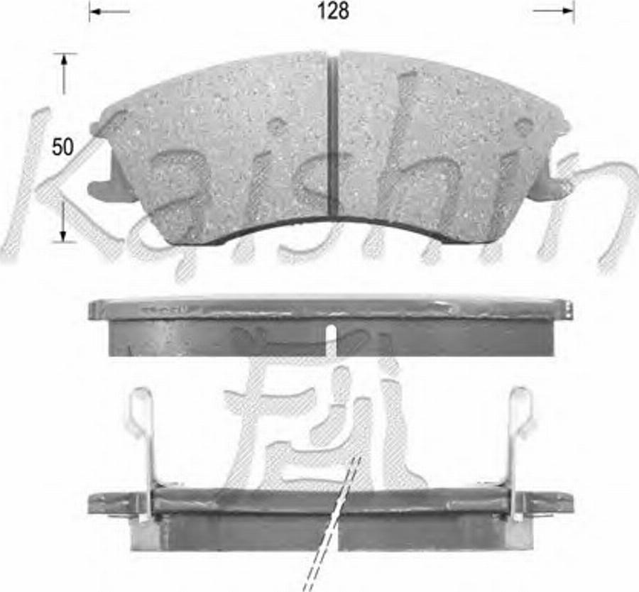 Kaishin D7033 - Bremžu uzliku kompl., Disku bremzes www.autospares.lv