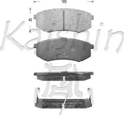 Kaishin D7071 - Brake Pad Set, disc brake www.autospares.lv