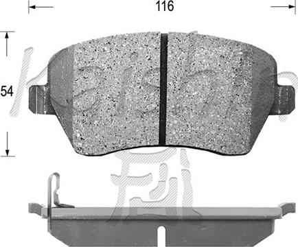 Kaishin FK9050 - Brake Pad Set, disc brake www.autospares.lv