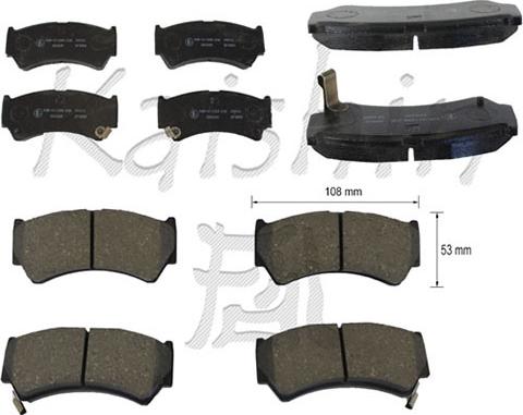 Kaishin FK9032 - Тормозные колодки, дисковые, комплект www.autospares.lv