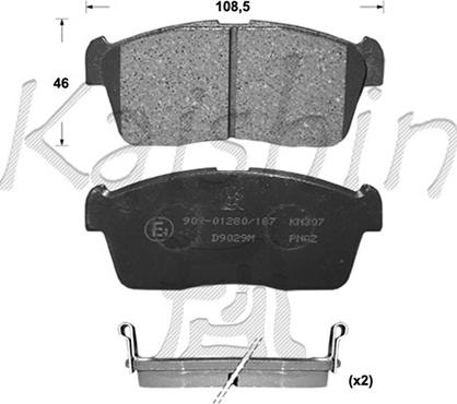 Kaishin FK9029 - Brake Pad Set, disc brake www.autospares.lv