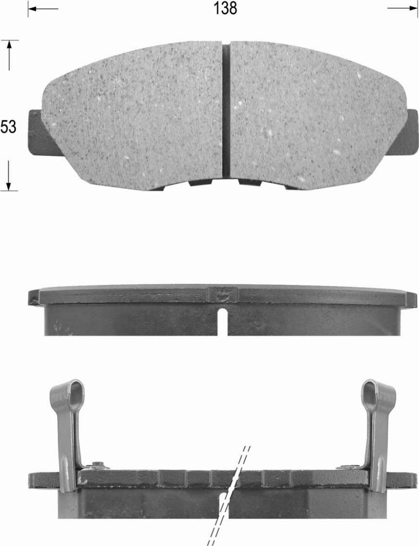 Kaishin FK5091 - Brake Pad Set, disc brake www.autospares.lv