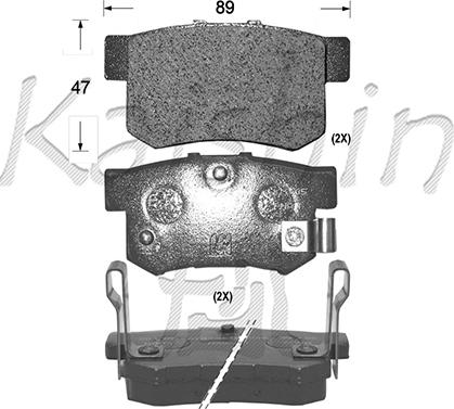 Kaishin FK5056 - Brake Pad Set, disc brake www.autospares.lv