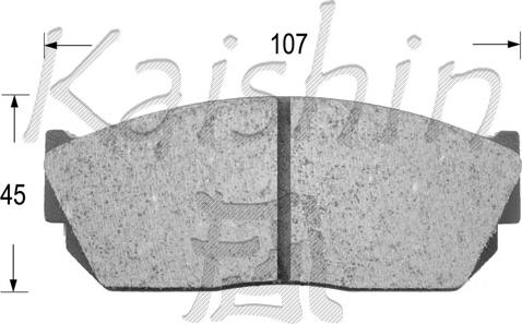 Kaishin FK5013 - Brake Pad Set, disc brake www.autospares.lv