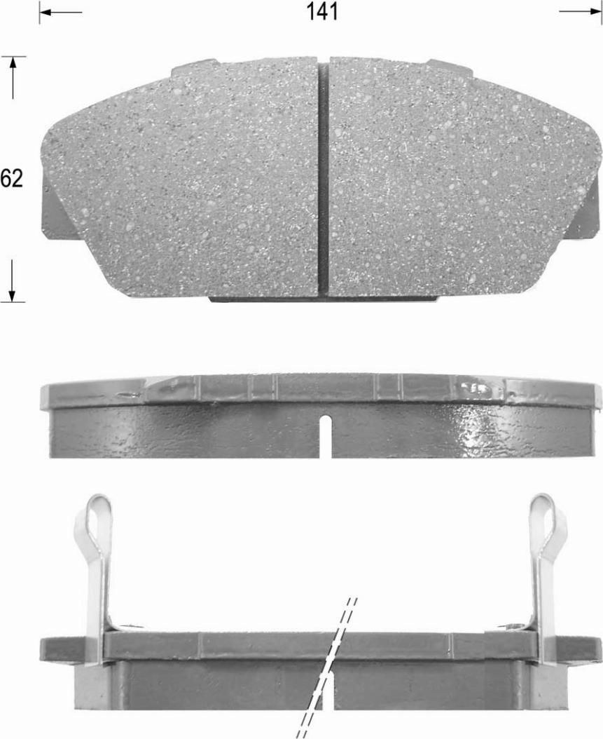 Kaishin FK5085 - Тормозные колодки, дисковые, комплект www.autospares.lv