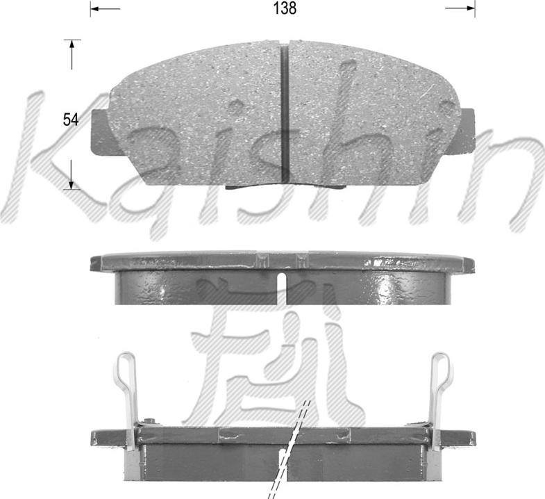 Kaishin FK5077 - Brake Pad Set, disc brake www.autospares.lv