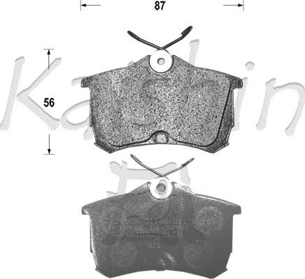 Kaishin FK5109 - Brake Pad Set, disc brake www.autospares.lv