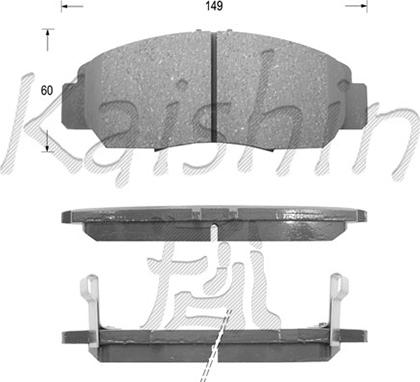 Kaishin FK5113 - Brake Pad Set, disc brake www.autospares.lv