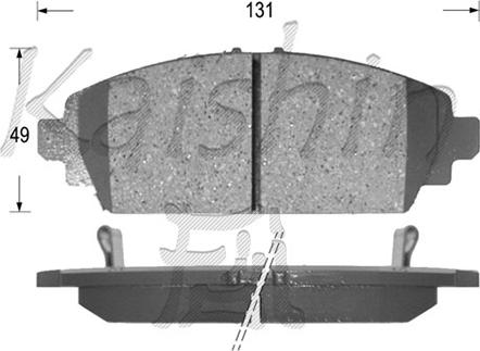 Kaishin FK5131 - Brake Pad Set, disc brake www.autospares.lv