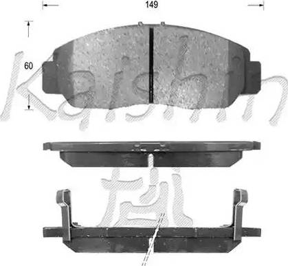 Kaishin FK5122 - Тормозные колодки, дисковые, комплект www.autospares.lv