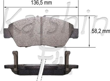 Kaishin FK5174 - Brake Pad Set, disc brake www.autospares.lv