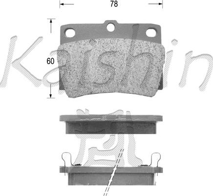 Kaishin FK6086 - Bremžu uzliku kompl., Disku bremzes www.autospares.lv