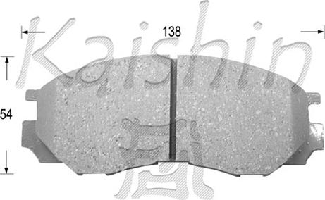 Kaishin FK6081 - Brake Pad Set, disc brake www.autospares.lv