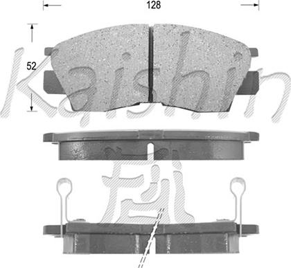 Kaishin FK6021 - Bremžu uzliku kompl., Disku bremzes www.autospares.lv