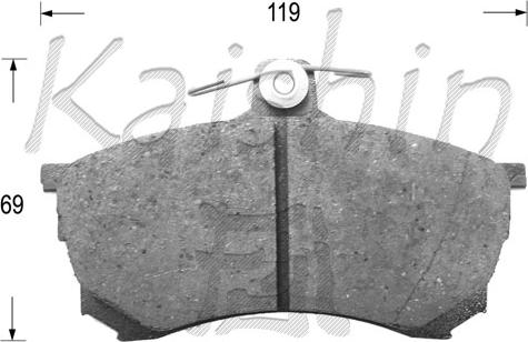 Kaishin FK6102 - Brake Pad Set, disc brake www.autospares.lv