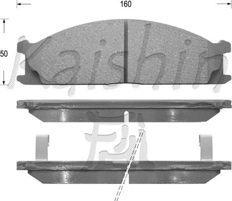 Kaishin FK1063 - Brake Pad Set, disc brake www.autospares.lv