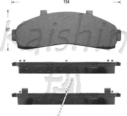 Kaishin FK10041 - Brake Pad Set, disc brake www.autospares.lv