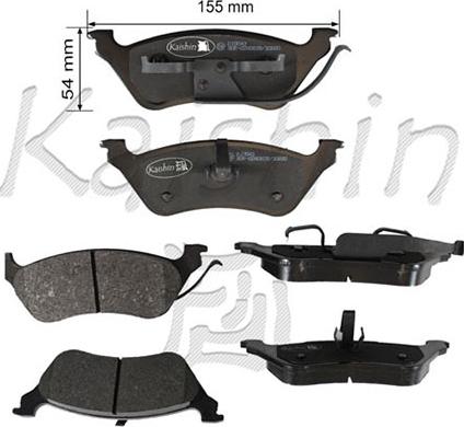 Kaishin FK10043 - Bremžu uzliku kompl., Disku bremzes www.autospares.lv