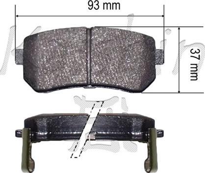 Kaishin FK10141 - Brake Pad Set, disc brake www.autospares.lv