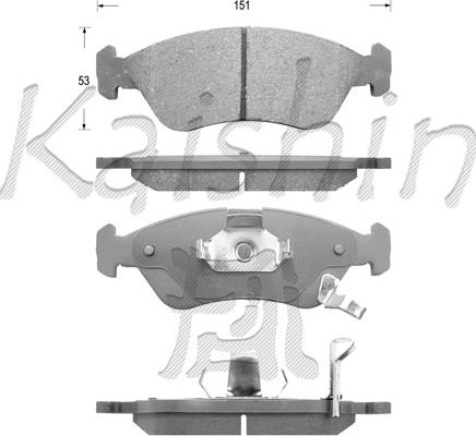 Kaishin FK10135 - Тормозные колодки, дисковые, комплект www.autospares.lv