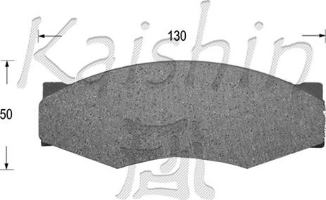 Kaishin FK1025 - Brake Pad Set, disc brake www.autospares.lv