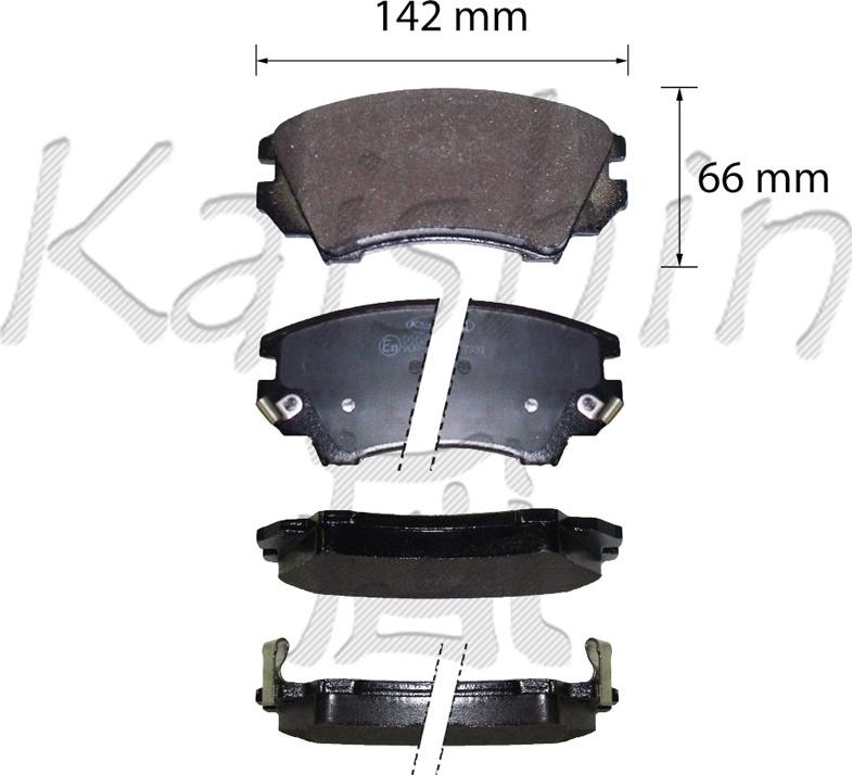 Kaishin FK10206 - Brake Pad Set, disc brake www.autospares.lv