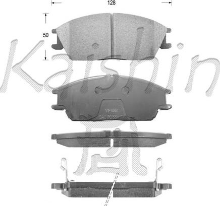 Kaishin FK11091 - Тормозные колодки, дисковые, комплект www.autospares.lv