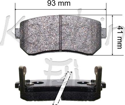 Kaishin FK11195 - Brake Pad Set, disc brake www.autospares.lv