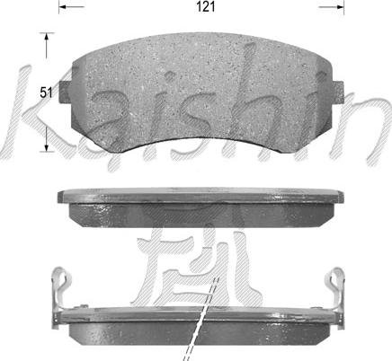 Kaishin FK1116 - Bremžu uzliku kompl., Disku bremzes www.autospares.lv