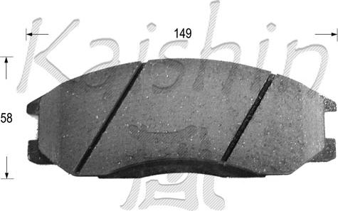 Kaishin FK11103 - Brake Pad Set, disc brake www.autospares.lv