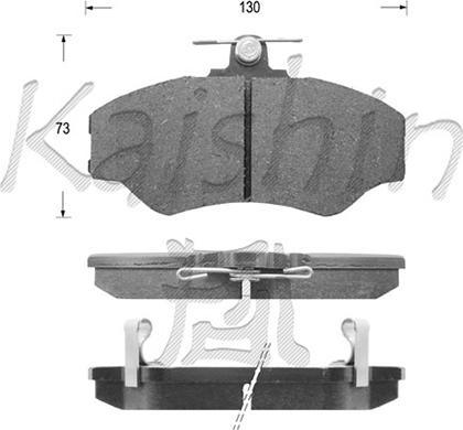 Kaishin FK11112 - Тормозные колодки, дисковые, комплект www.autospares.lv