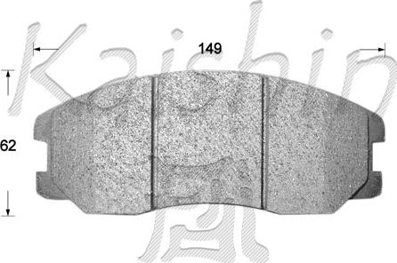 Kaishin FK11242 - Тормозные колодки, дисковые, комплект www.autospares.lv