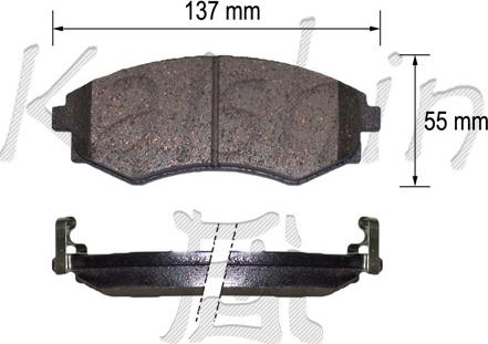 Kaishin FK11216 - Brake Pad Set, disc brake www.autospares.lv