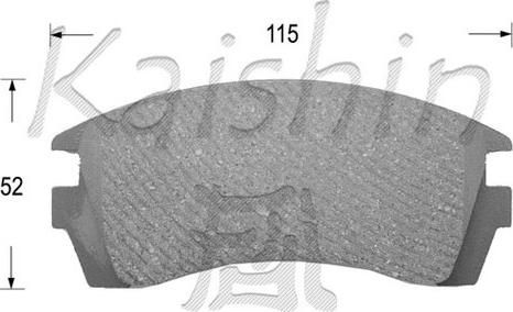 Kaishin FK1176 - Brake Pad Set, disc brake www.autospares.lv