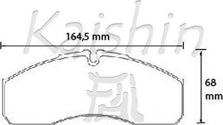 Kaishin FK1321 - Тормозные колодки, дисковые, комплект www.autospares.lv